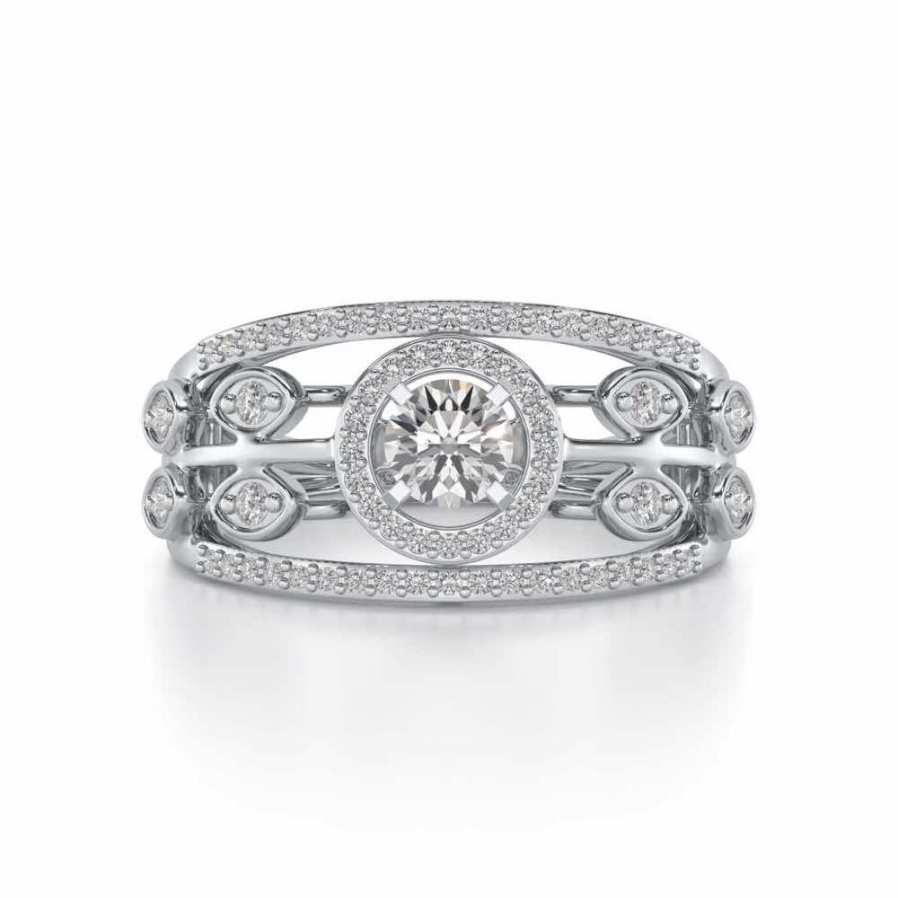 Zarina Solitaire Ring - White Gold - Image 4