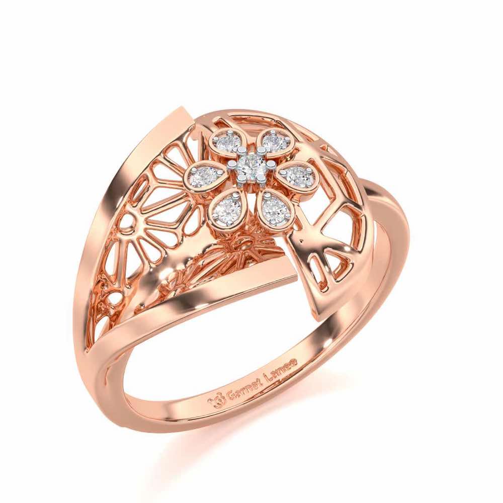 Zeal Glow Silver Ring - Rose Gold - Image 1