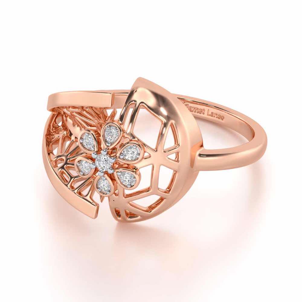 Zeal Glow Silver Ring - Rose Gold - Image 2