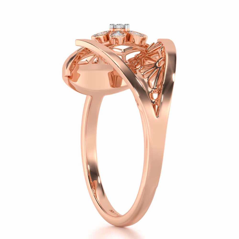 Zeal Glow Silver Ring - Rose Gold - Image 3