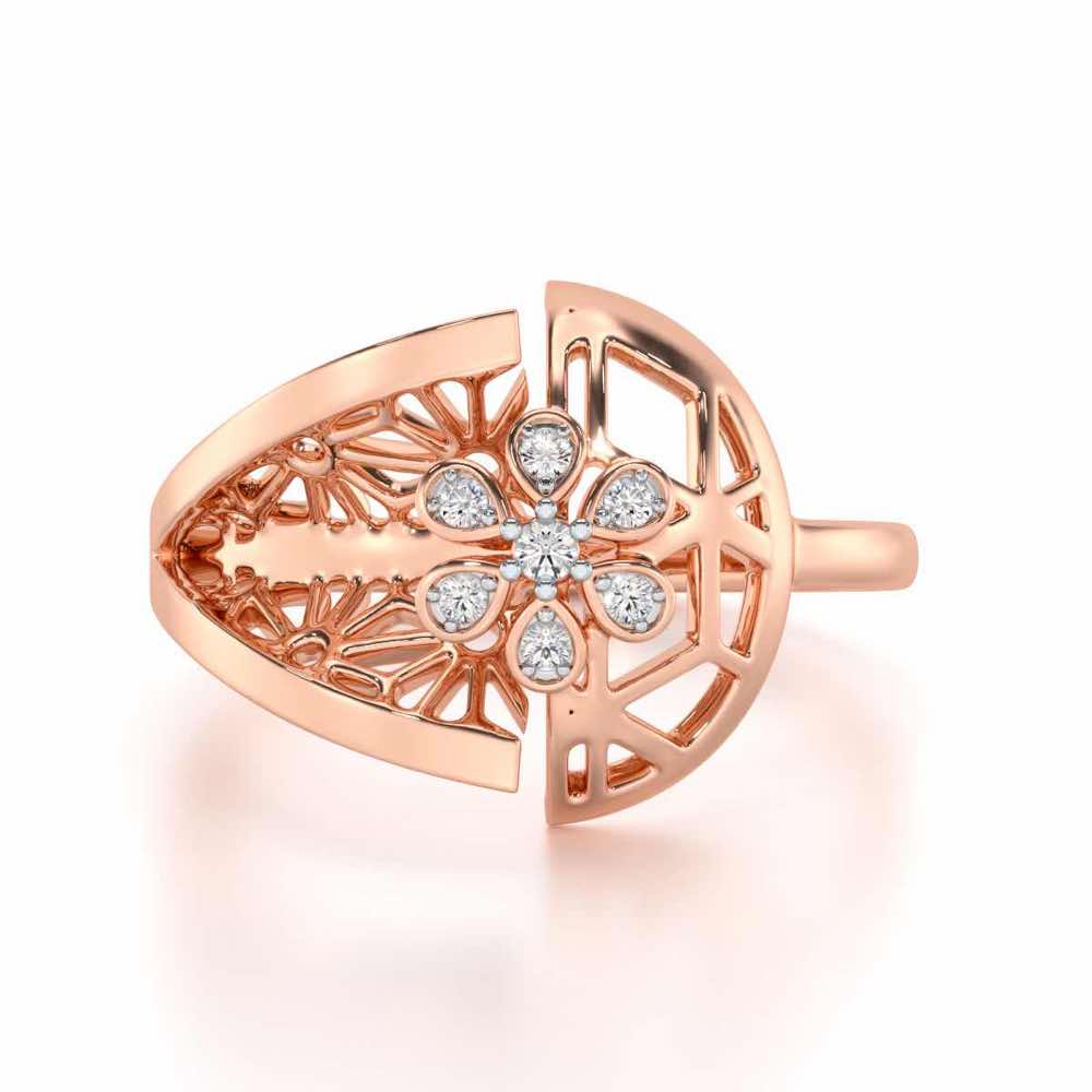 Zeal Glow Silver Ring - Rose Gold - Image 4