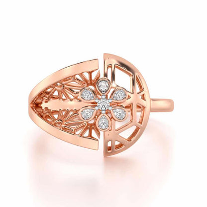 Zeal Glow Silver Ring - Rose Gold - Image 4