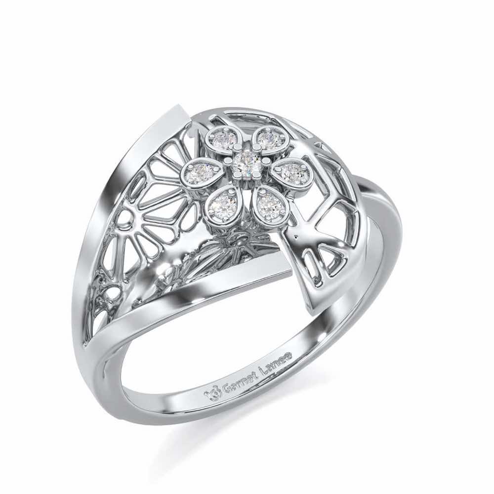 Zeal Glow Silver Ring - White Gold - Image 1