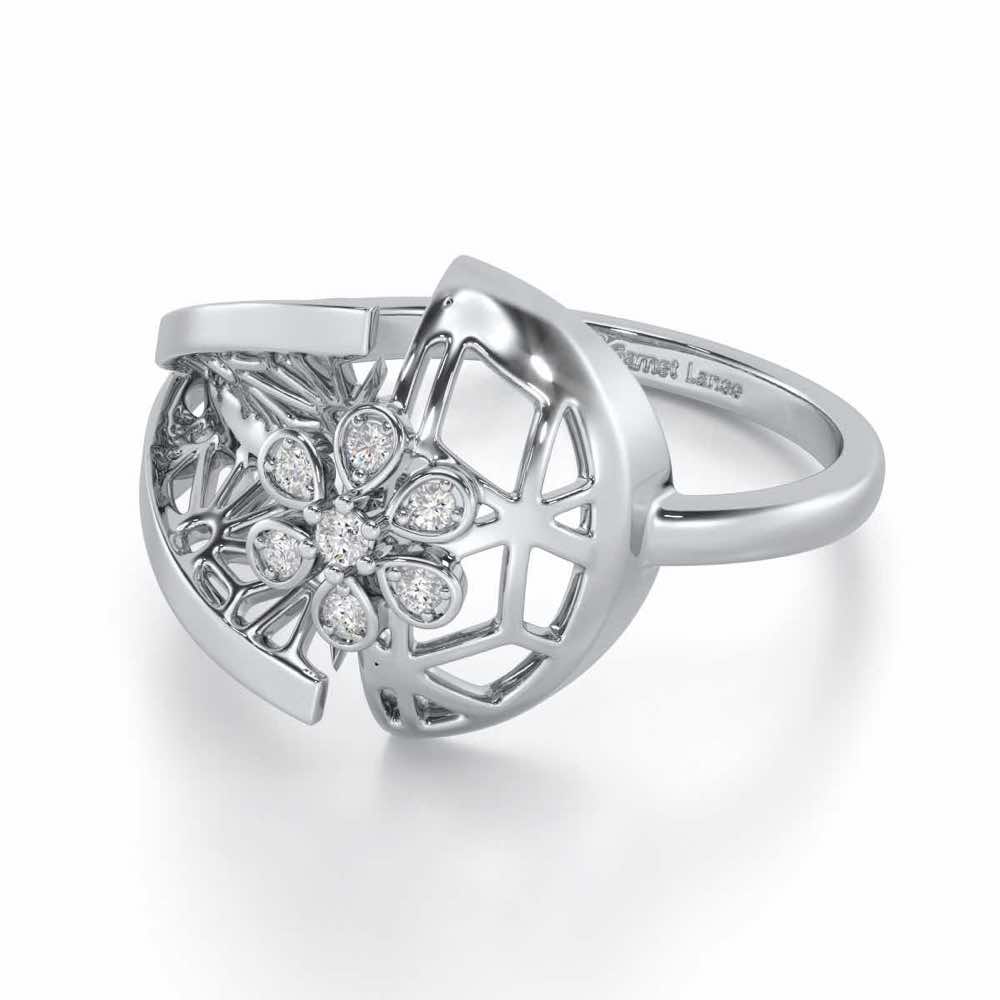 Zeal Glow Silver Ring - White Gold - Image 2