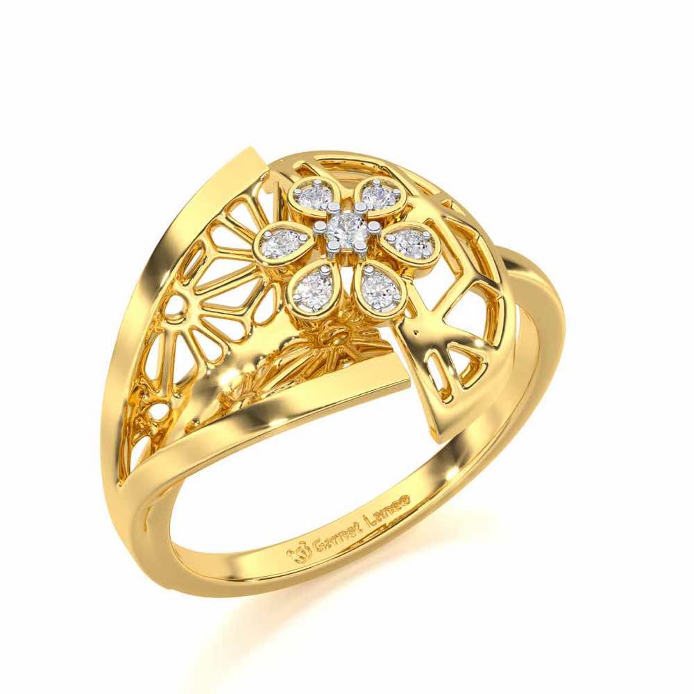 Zeal Glow Silver Ring - Yellow Gold - Image 1