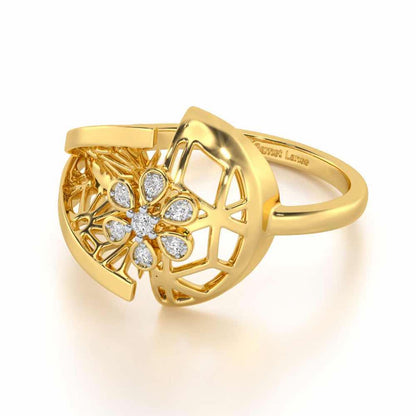 Zeal Glow Silver Ring - Yellow Gold - Image 2