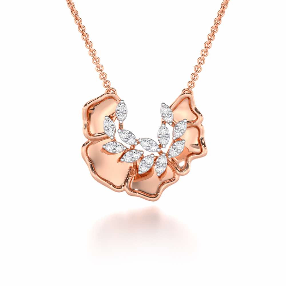 Zen Groovemaker Silver Pendant - Rose Gold - Image 1