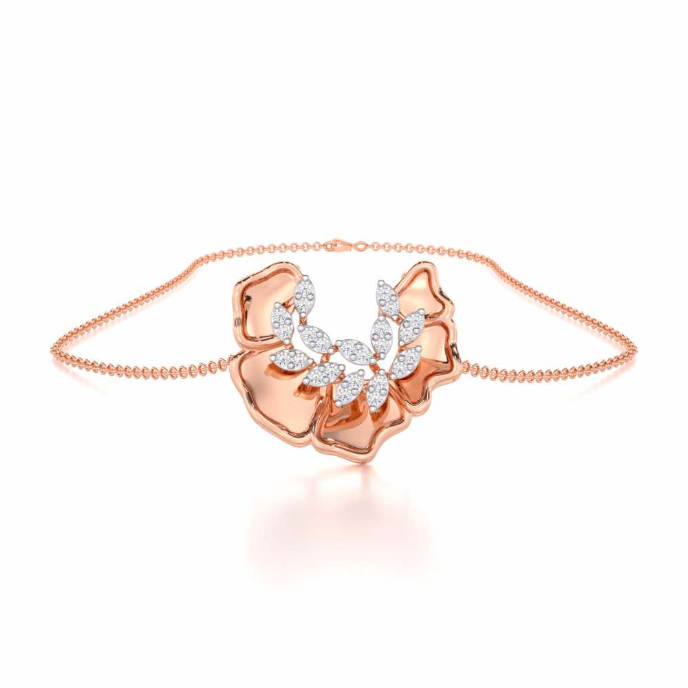 Zen Groovemaker Silver Pendant - Rose Gold - Image 3