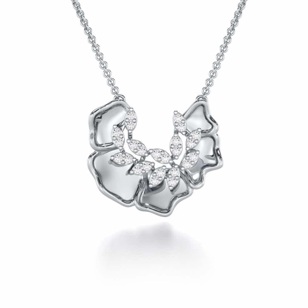 Zen Groovemaker Silver Pendant - White Gold - Image 1