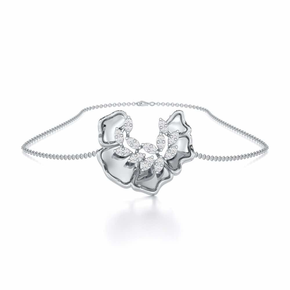 Zen Groovemaker Silver Pendant - White Gold - Image 3
