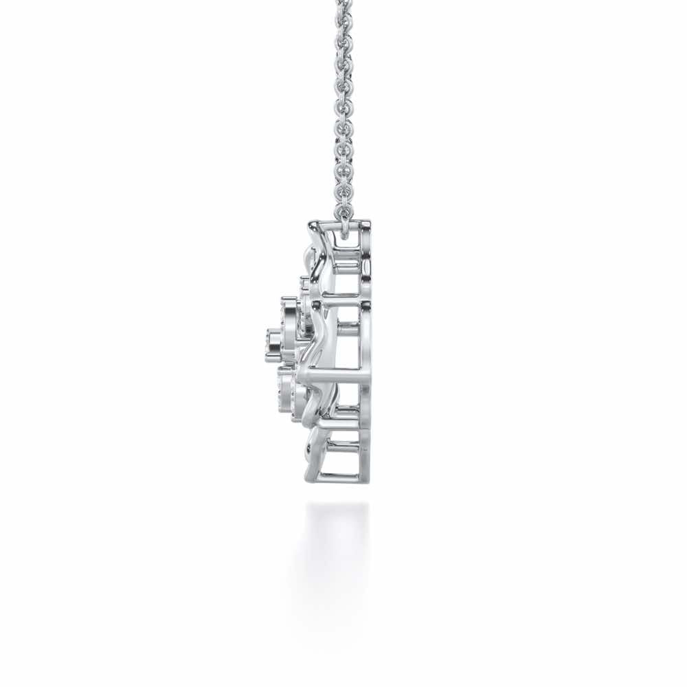 Zen Groovemaker Silver Pendant - White Gold - Image 4