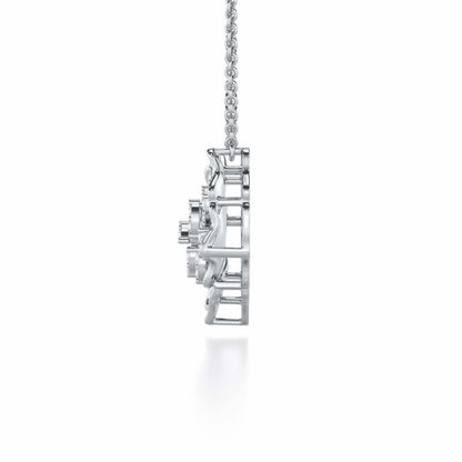 Zen Groovemaker Silver Pendant - White Gold - Image 4
