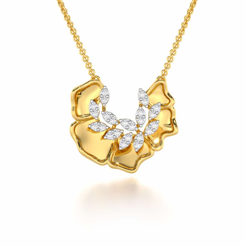 Zen Groovemaker Silver Pendant - Yellow Gold - Image 1