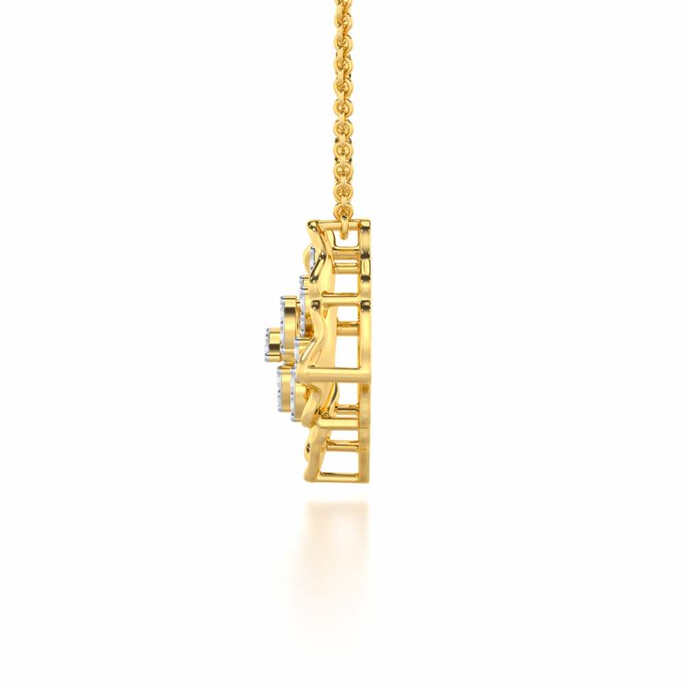 Zen Groovemaker Silver Pendant - Yellow Gold - Image 4