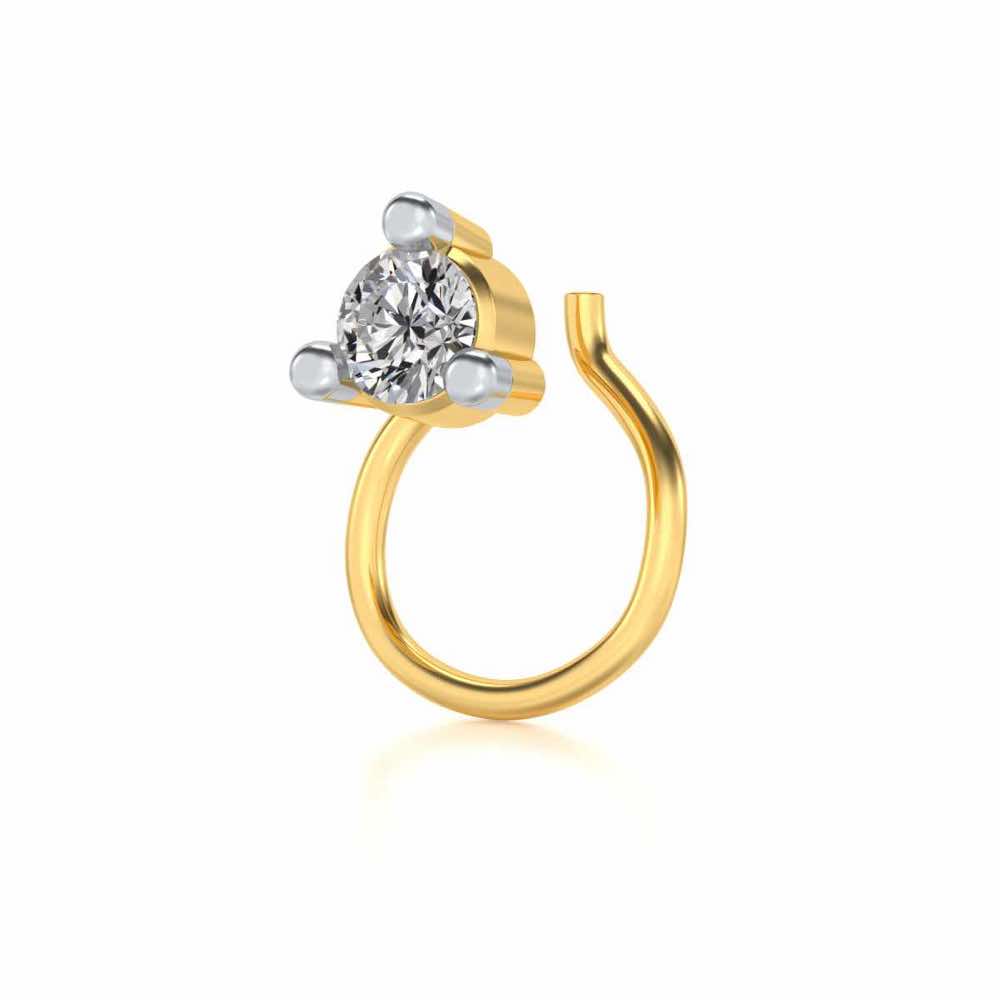 Zenith Silver Nosepin - Yellow Gold - Image 1
