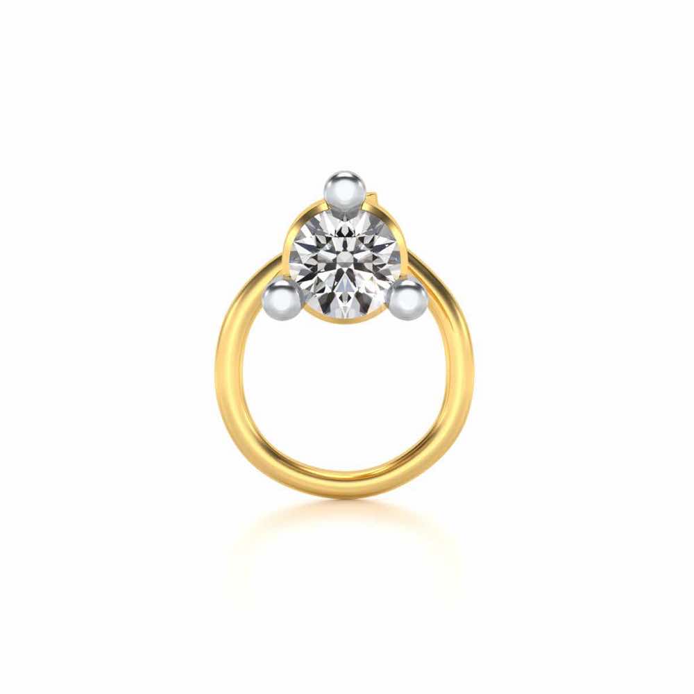 Zenith Silver Nosepin - Yellow Gold - Image 2
