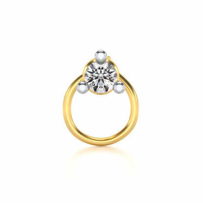 Zenith Silver Nosepin - Yellow Gold - Image 2