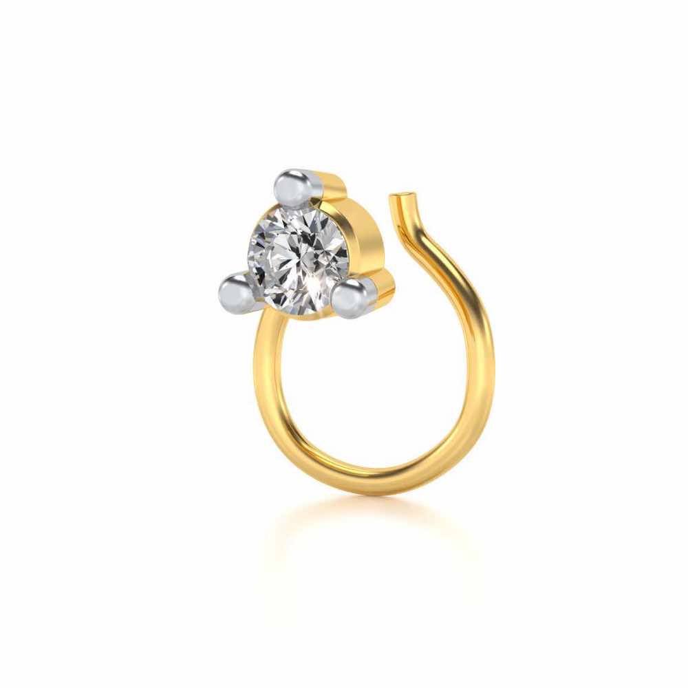 Zenith Silver Nosepin - Yellow Gold - Image 3