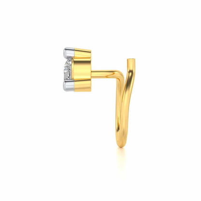 Zenith Silver Nosepin - Yellow Gold - Image 4