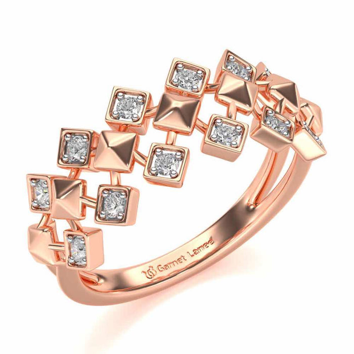 Zenith Silver Ring - Rose Gold - Image 1