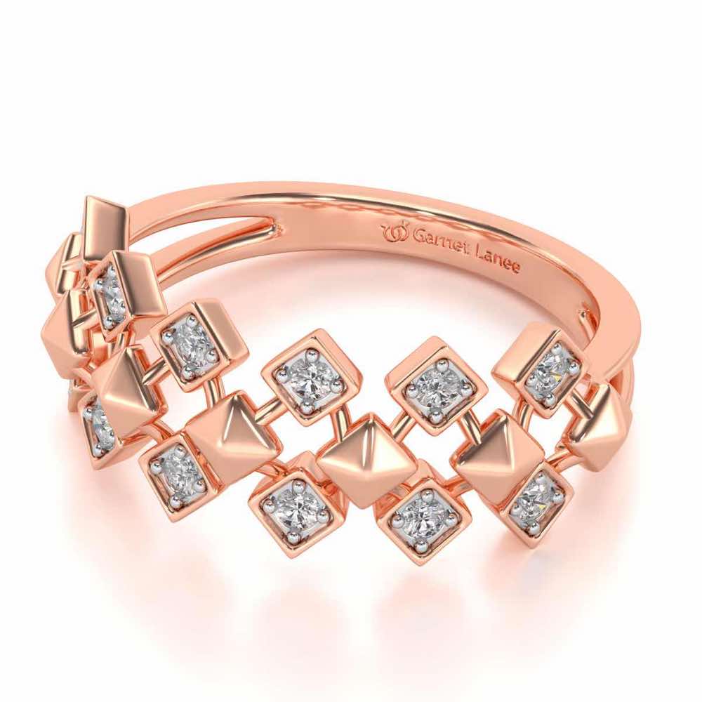 Zenith Silver Ring - Rose Gold - Image 2