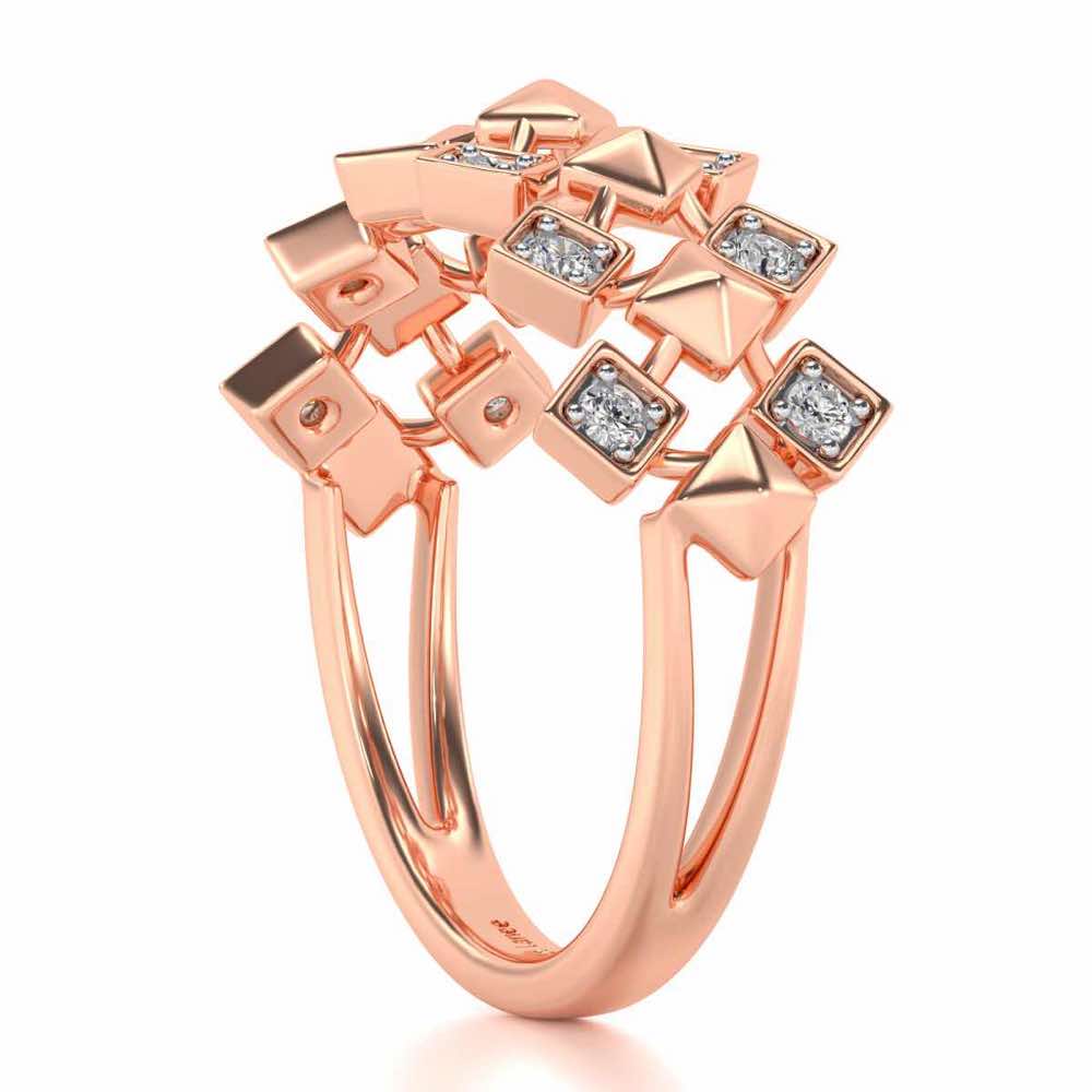 Zenith Silver Ring - Rose Gold - Image 3