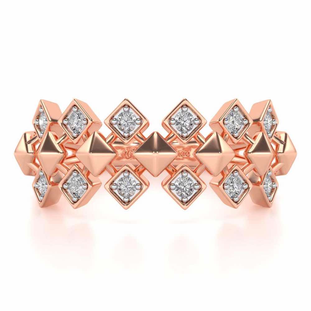 Zenith Silver Ring - Rose Gold - Image 4