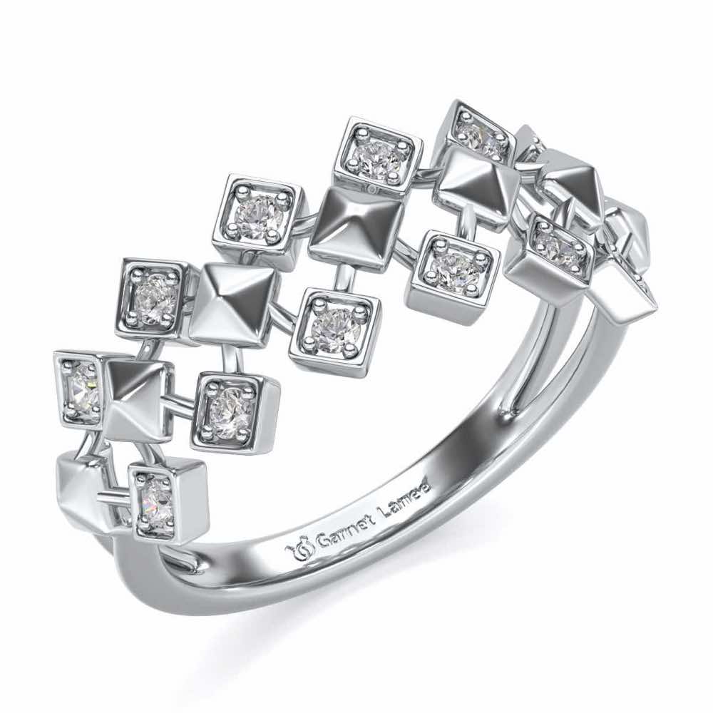 Zenith Silver Ring - White Gold - Image 1