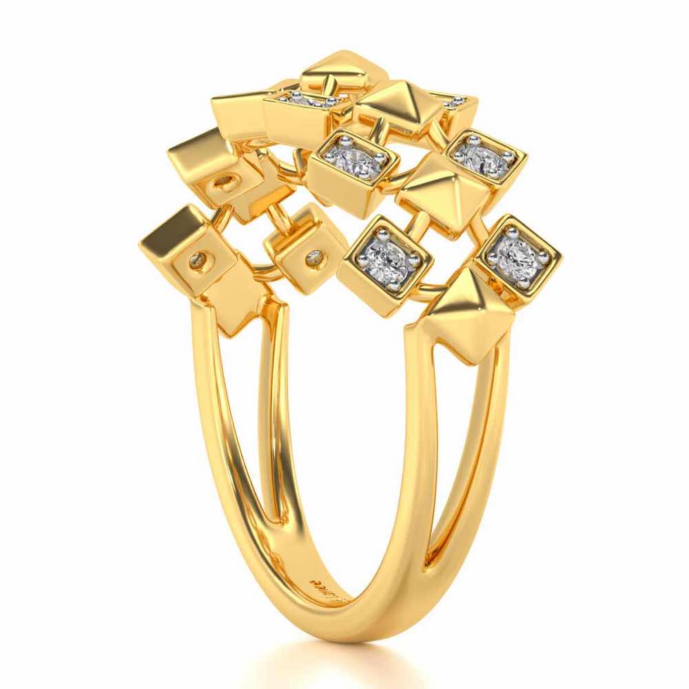 Zenith Silver Ring - Yellow Gold - Image 3