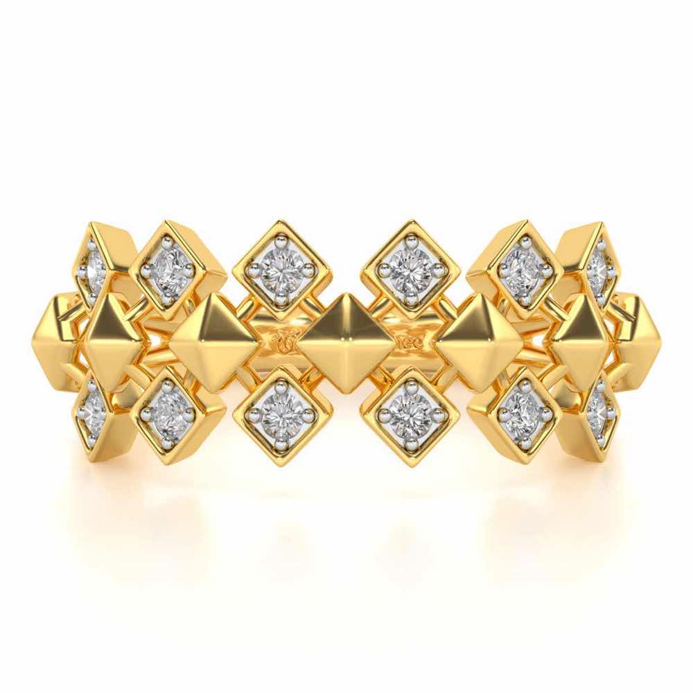 Zenith Silver Ring - Yellow Gold - Image 4