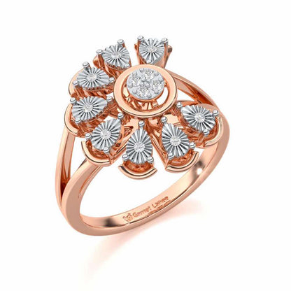 Zest Glow Silver Ring - Rose Gold - Image 1