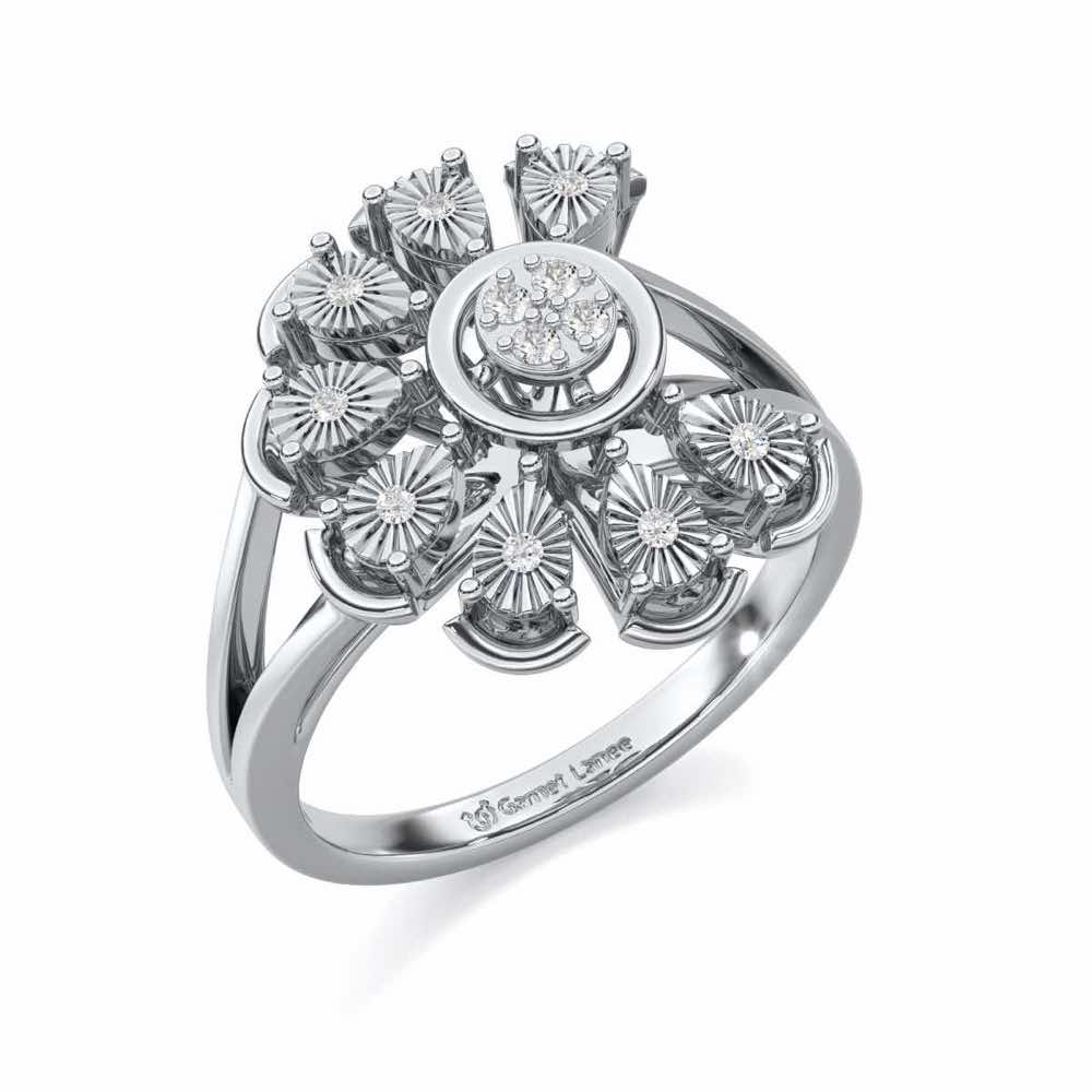 Zest Glow Silver Ring - White Gold - Image 1