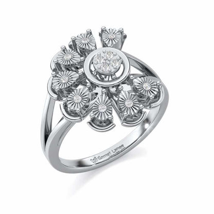 Zest Glow Silver Ring - White Gold - Image 1