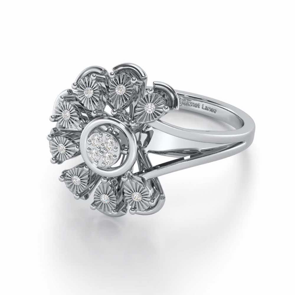 Zest Glow Silver Ring - White Gold - Image 2