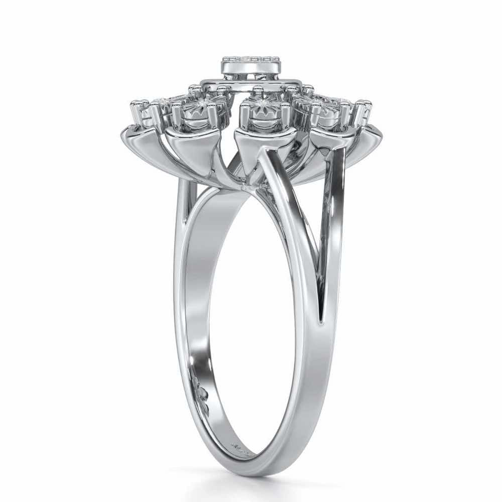 Zest Glow Silver Ring - White Gold - Image 3