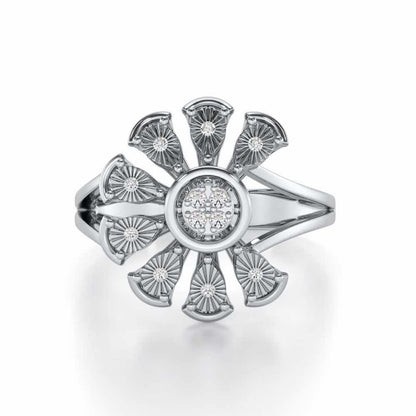 Zest Glow Silver Ring - White Gold - Image 4