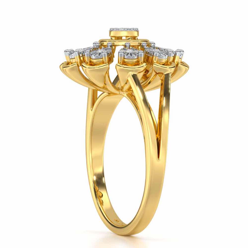 Zest Glow Silver Ring - Yellow Gold - Image 3