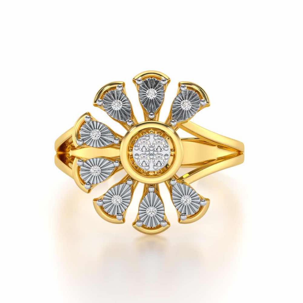 Zest Glow Silver Ring - Yellow Gold - Image 4