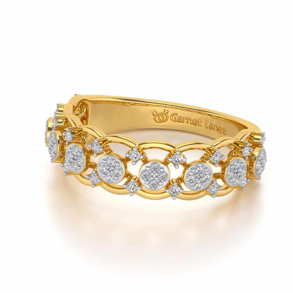 Ziya Glam Silver Band Ring - Yellow Gold - Image 2