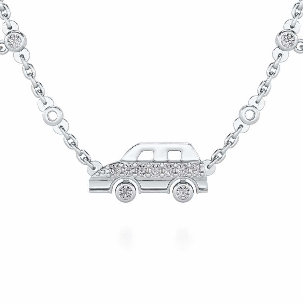 Zoom Silver Pendant - White Gold - Image 1