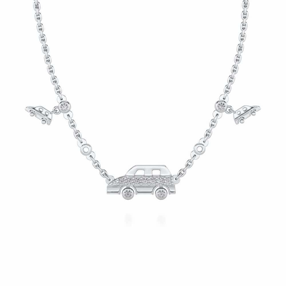 Zoom Silver Pendant - White Gold - Image 2