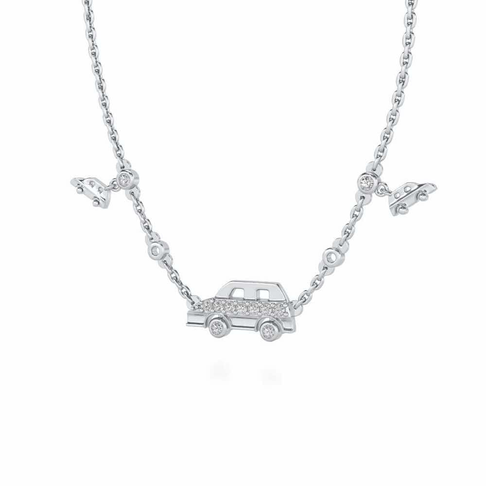 Zoom Silver Pendant - White Gold - Image 3