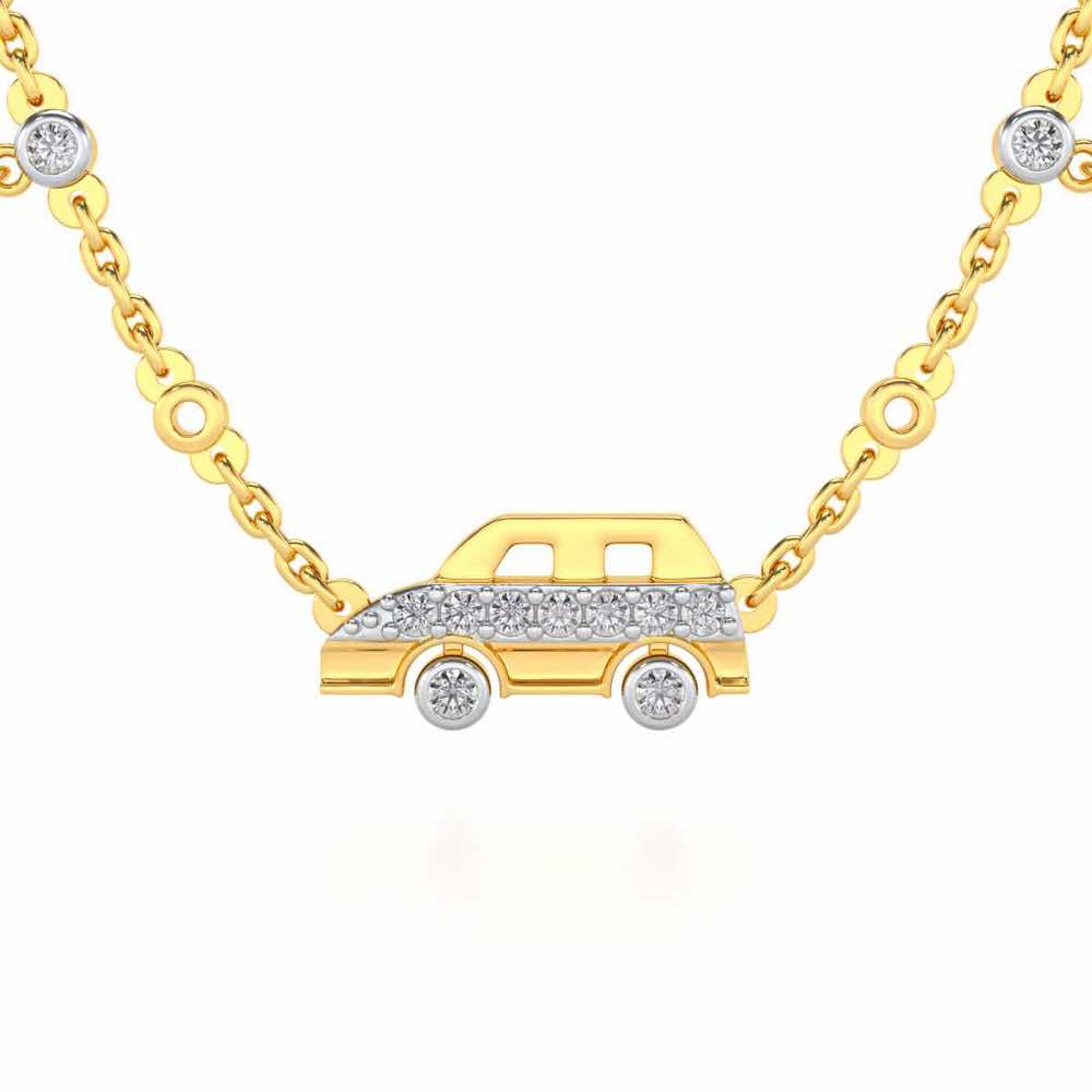 Zoom Silver Pendant - Yellow Gold - Image 1