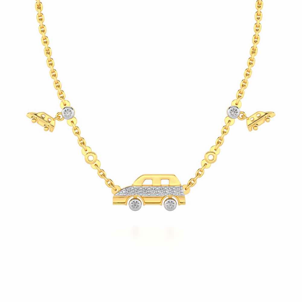 Zoom Silver Pendant - Yellow Gold - Image 2