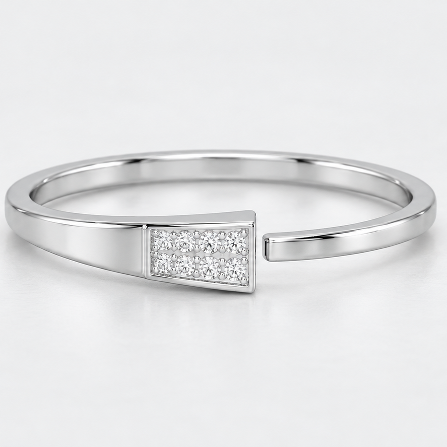 Airy Elegance Silver Ring square aesthetic image