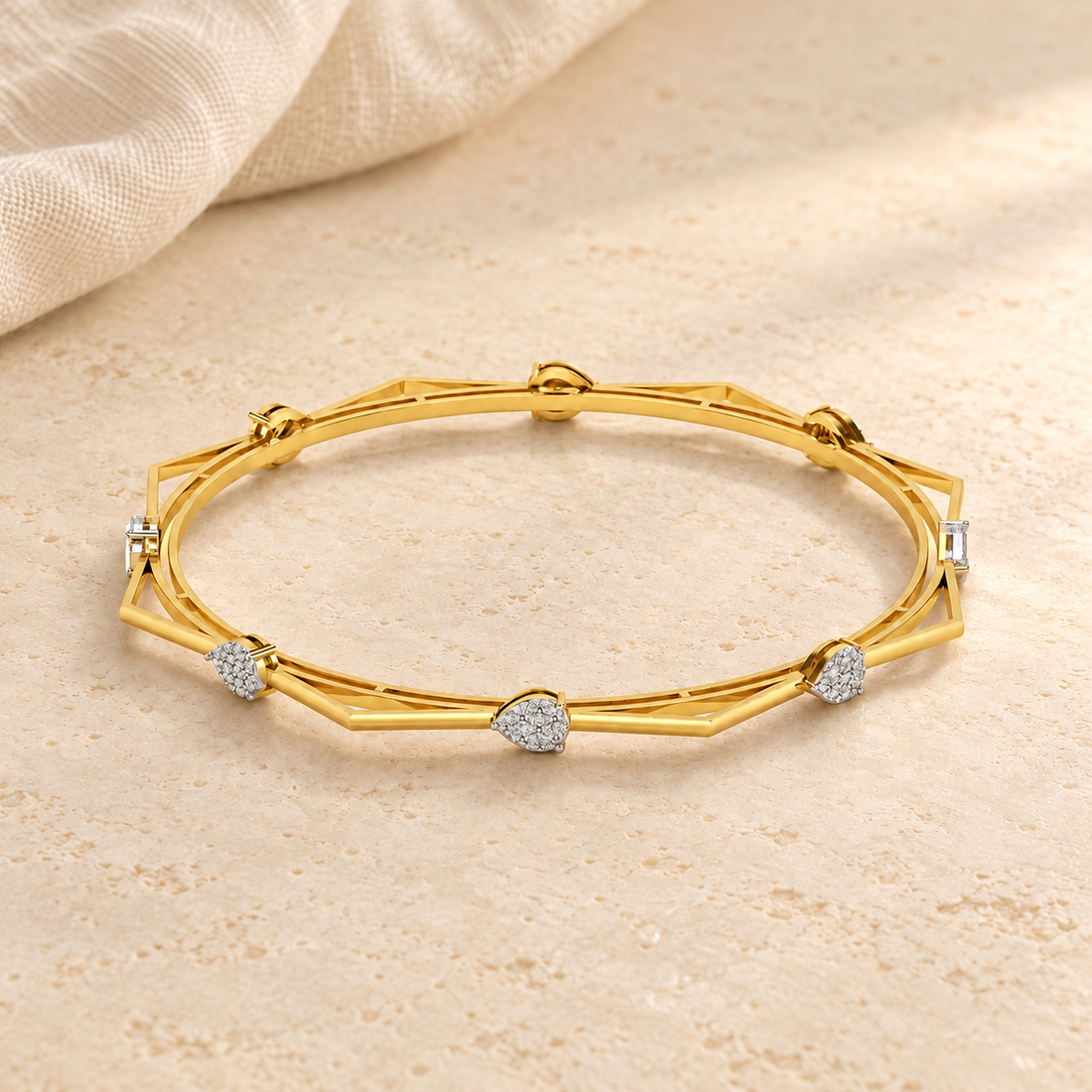 Alzir Silver Bangles
