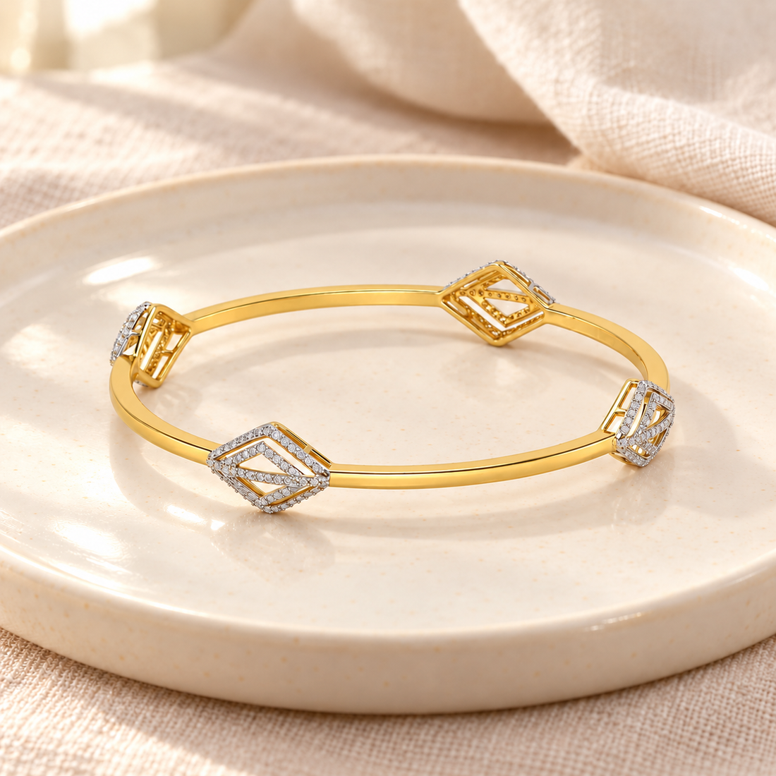 Amazed Silver Bangles