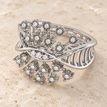 Amazing Glow Silver Ring - White Gold - Aesthetic