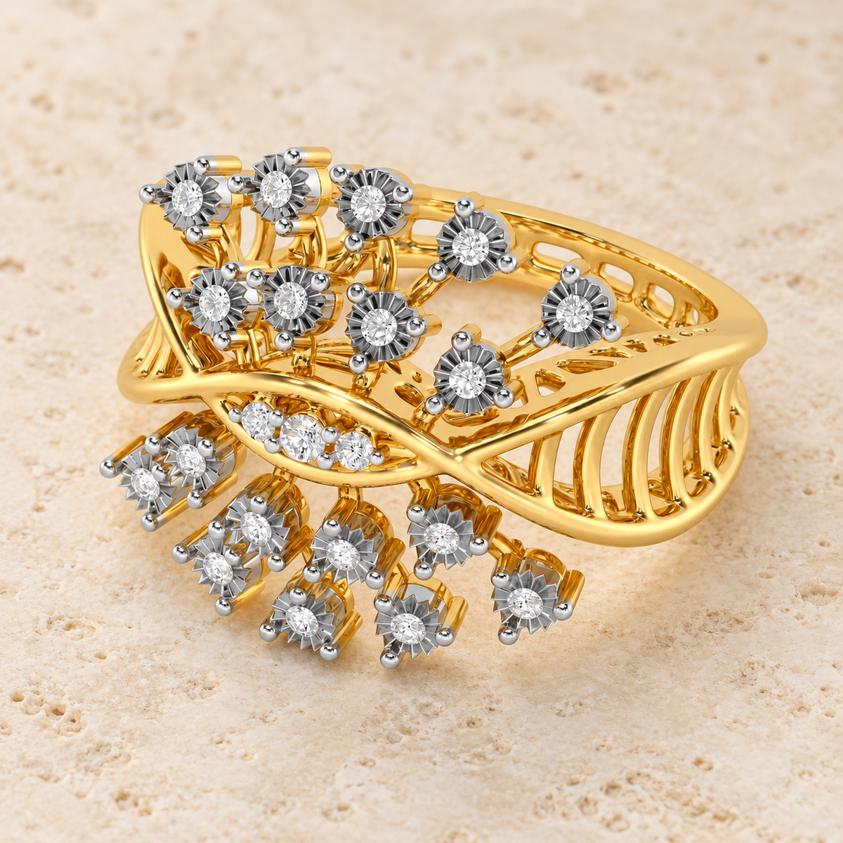 Amazing Glow Silver Ring - Yellow Gold - Aesthetic