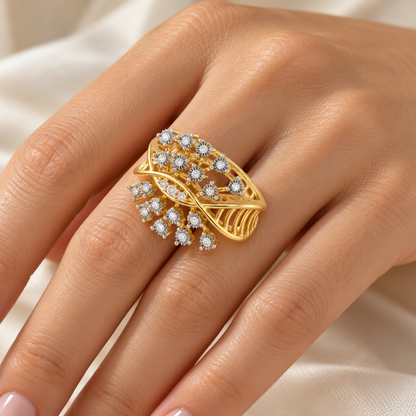 Amazing Glow Silver Ring - Yellow Gold - Model